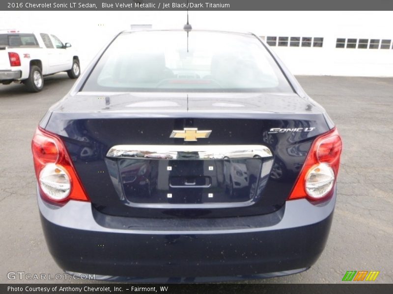 Blue Velvet Metallic / Jet Black/Dark Titanium 2016 Chevrolet Sonic LT Sedan