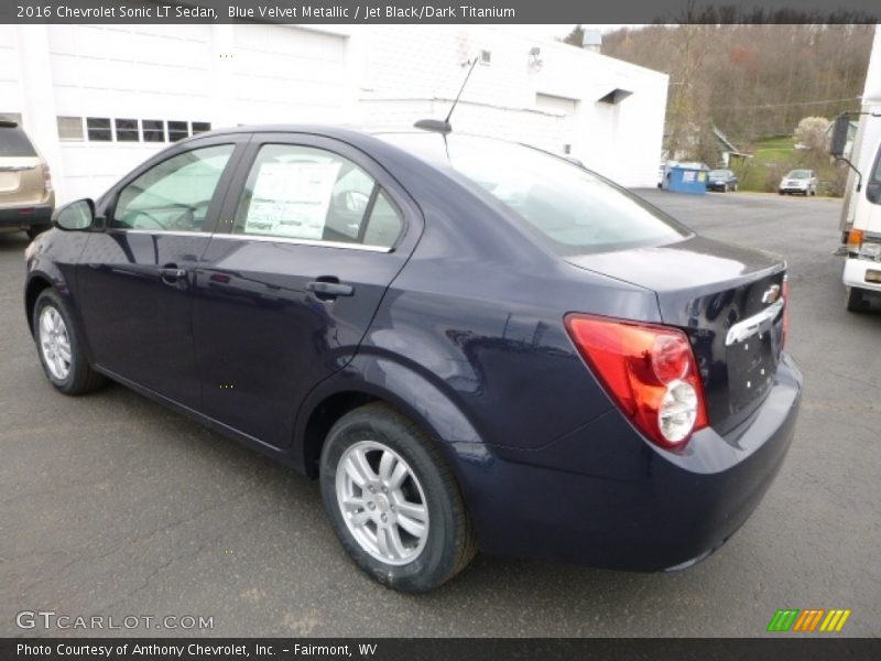 Blue Velvet Metallic / Jet Black/Dark Titanium 2016 Chevrolet Sonic LT Sedan