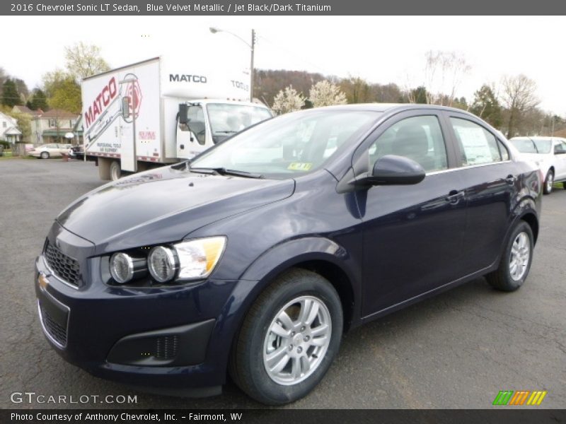 Blue Velvet Metallic / Jet Black/Dark Titanium 2016 Chevrolet Sonic LT Sedan