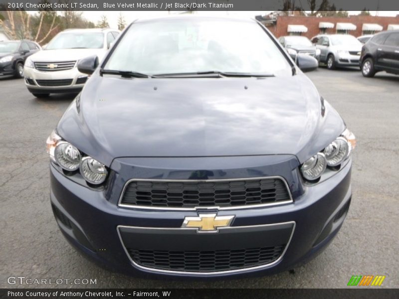 Blue Velvet Metallic / Jet Black/Dark Titanium 2016 Chevrolet Sonic LT Sedan