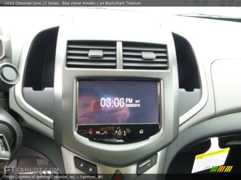 Blue Velvet Metallic / Jet Black/Dark Titanium 2016 Chevrolet Sonic LT Sedan