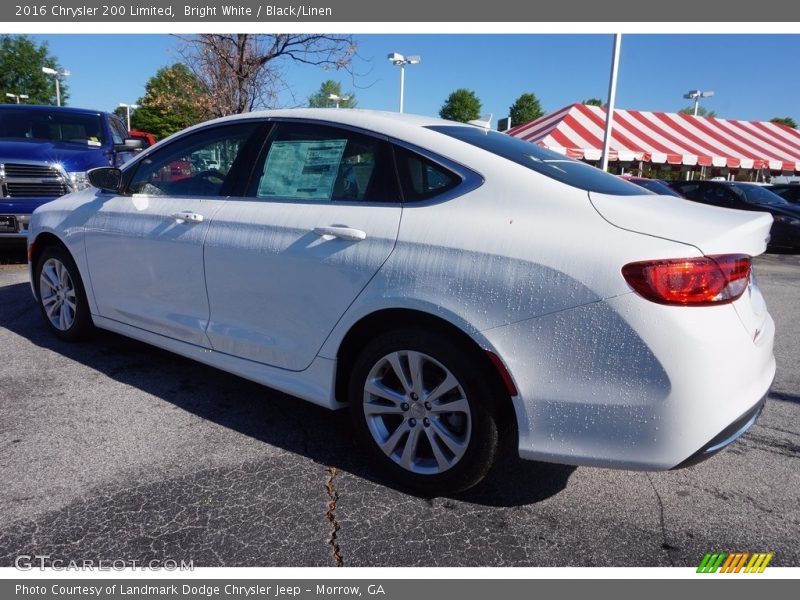 Bright White / Black/Linen 2016 Chrysler 200 Limited