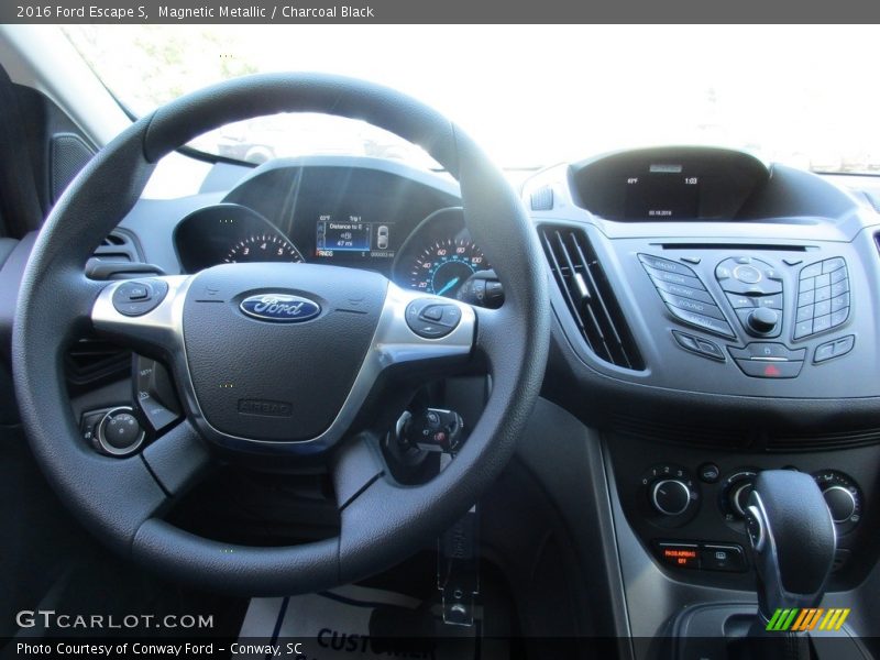 Magnetic Metallic / Charcoal Black 2016 Ford Escape S