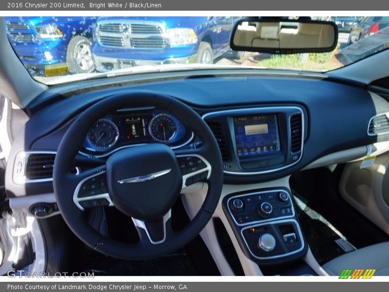 Bright White / Black/Linen 2016 Chrysler 200 Limited