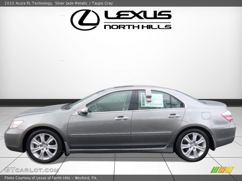 Silver Jade Metallic / Taupe Gray 2010 Acura RL Technology
