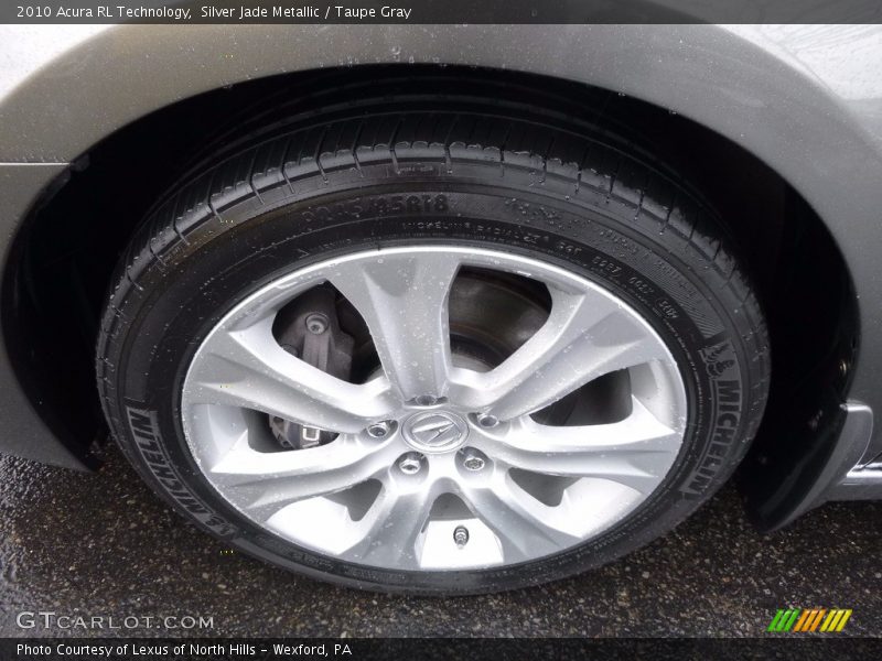 Silver Jade Metallic / Taupe Gray 2010 Acura RL Technology
