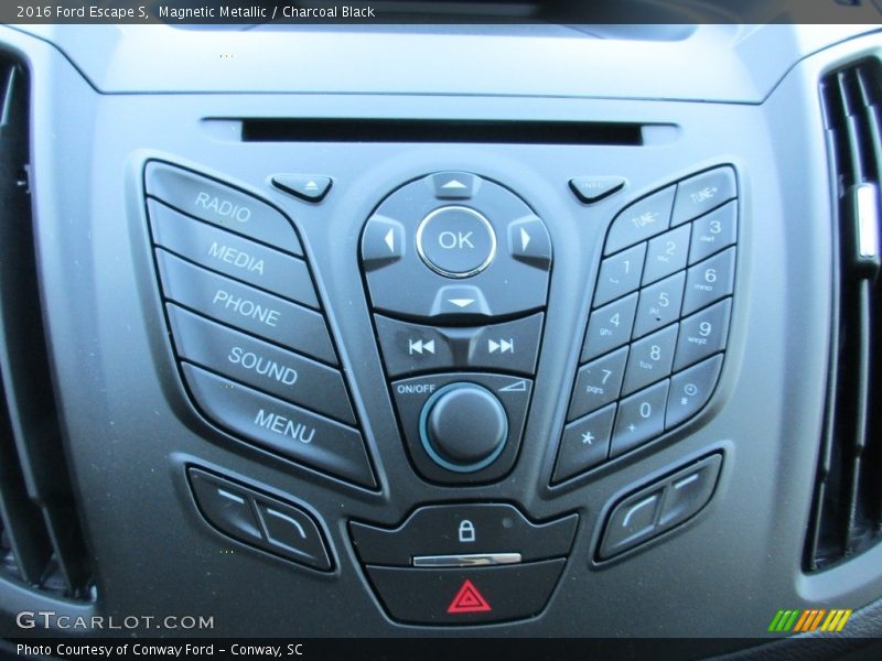 Magnetic Metallic / Charcoal Black 2016 Ford Escape S