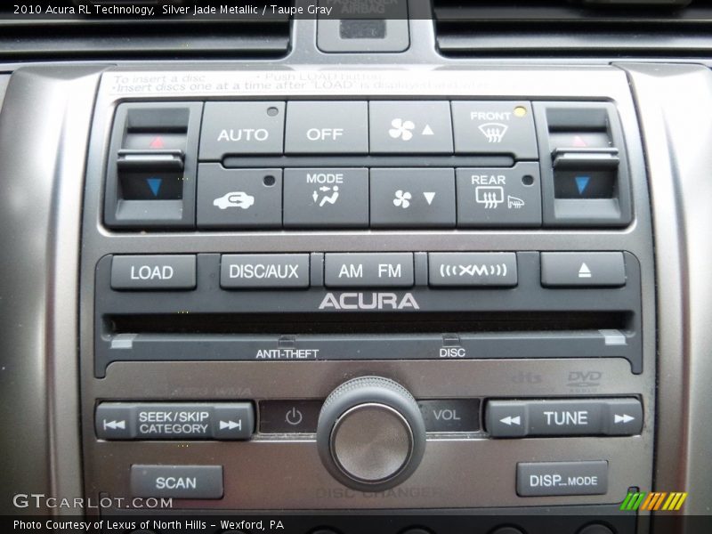 Silver Jade Metallic / Taupe Gray 2010 Acura RL Technology
