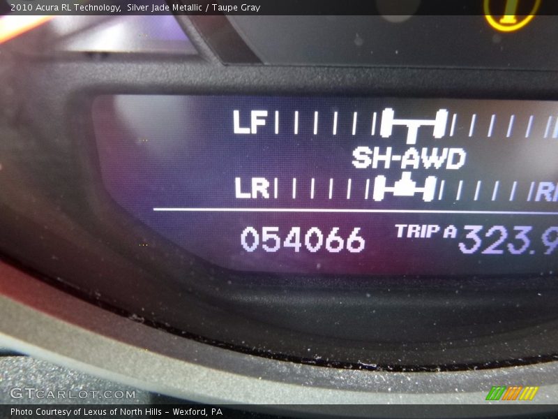 Silver Jade Metallic / Taupe Gray 2010 Acura RL Technology