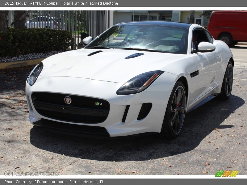 Polaris White / Jet/Red Duotone 2015 Jaguar F-TYPE R Coupe
