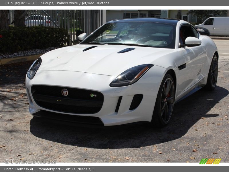Polaris White / Jet/Red Duotone 2015 Jaguar F-TYPE R Coupe