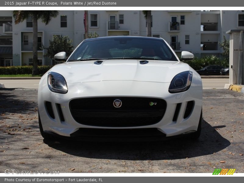 Polaris White / Jet/Red Duotone 2015 Jaguar F-TYPE R Coupe