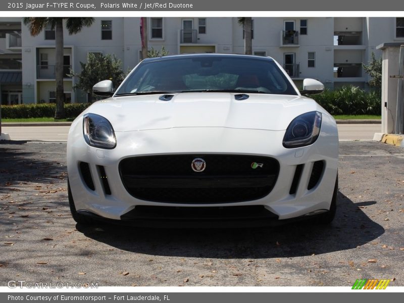 Polaris White / Jet/Red Duotone 2015 Jaguar F-TYPE R Coupe