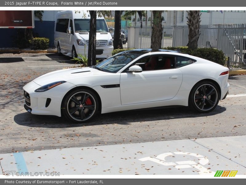 Polaris White / Jet/Red Duotone 2015 Jaguar F-TYPE R Coupe
