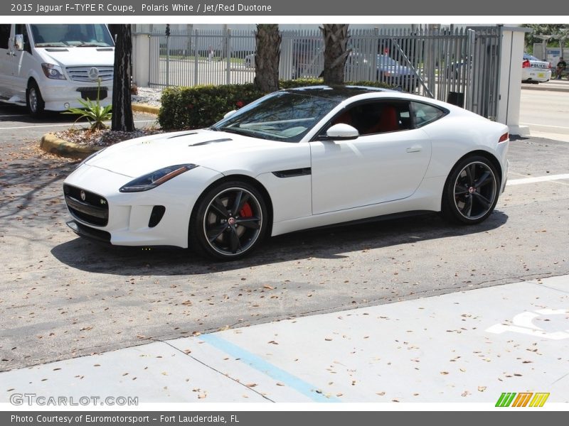 Polaris White / Jet/Red Duotone 2015 Jaguar F-TYPE R Coupe