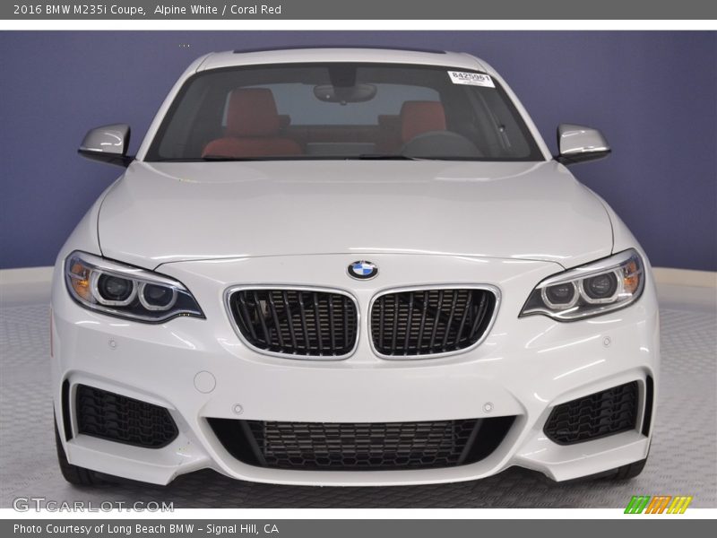 Alpine White / Coral Red 2016 BMW M235i Coupe