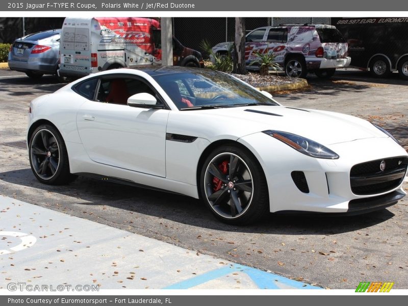 Polaris White / Jet/Red Duotone 2015 Jaguar F-TYPE R Coupe