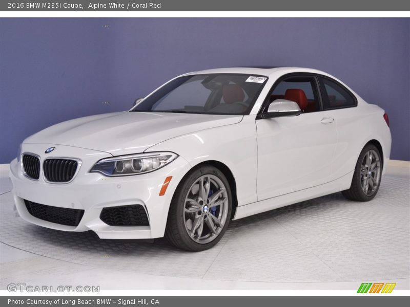 Alpine White / Coral Red 2016 BMW M235i Coupe