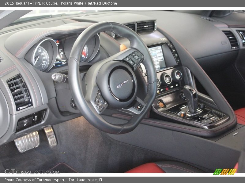 Polaris White / Jet/Red Duotone 2015 Jaguar F-TYPE R Coupe