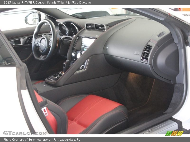 Polaris White / Jet/Red Duotone 2015 Jaguar F-TYPE R Coupe