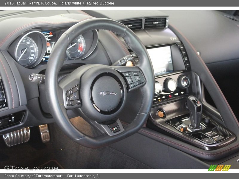 Polaris White / Jet/Red Duotone 2015 Jaguar F-TYPE R Coupe