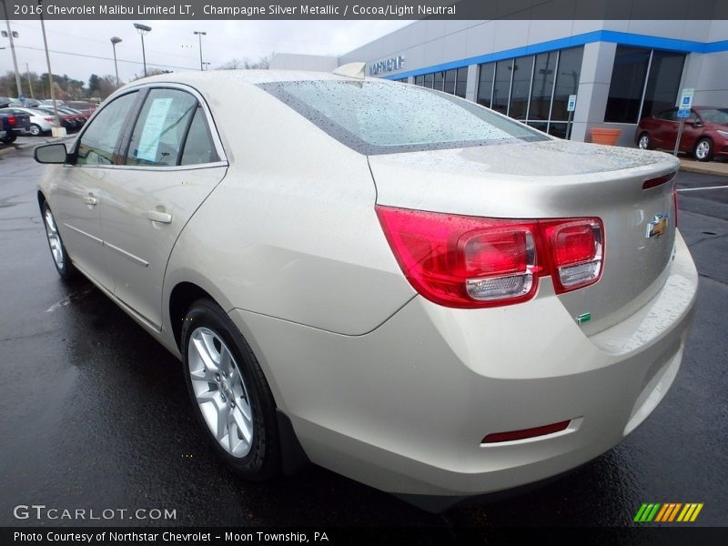 Champagne Silver Metallic / Cocoa/Light Neutral 2016 Chevrolet Malibu Limited LT