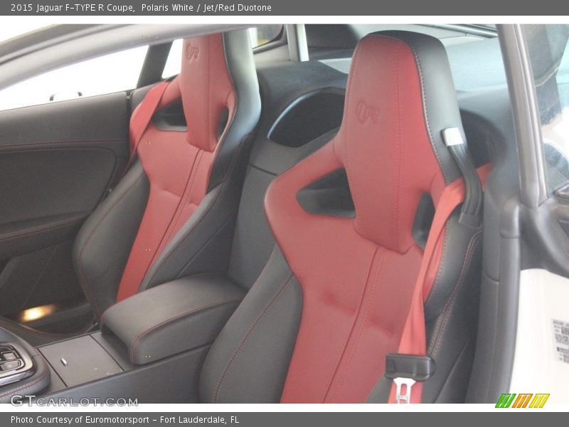 Polaris White / Jet/Red Duotone 2015 Jaguar F-TYPE R Coupe