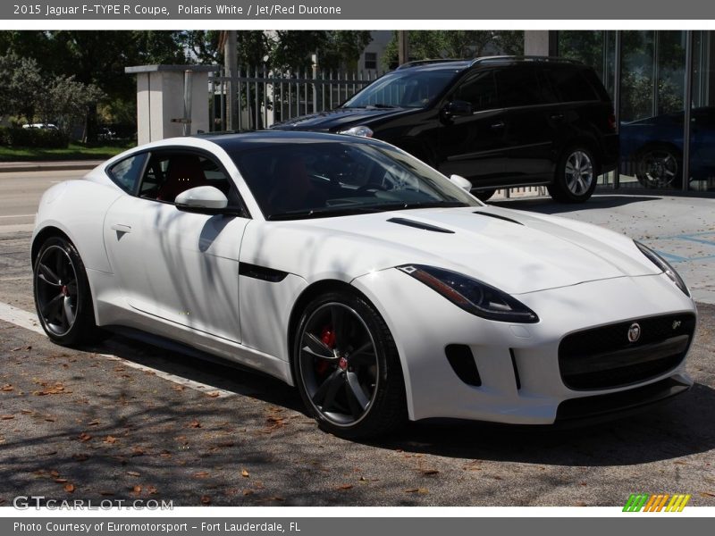 Polaris White / Jet/Red Duotone 2015 Jaguar F-TYPE R Coupe