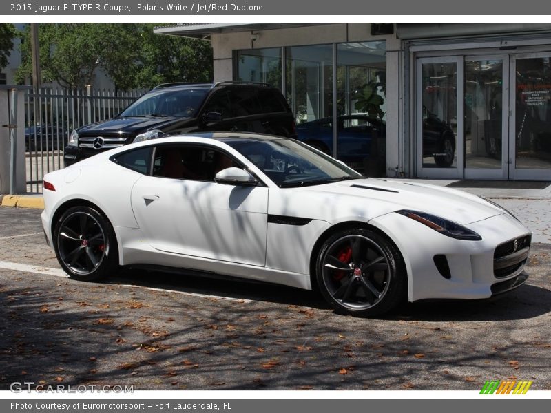 Polaris White / Jet/Red Duotone 2015 Jaguar F-TYPE R Coupe