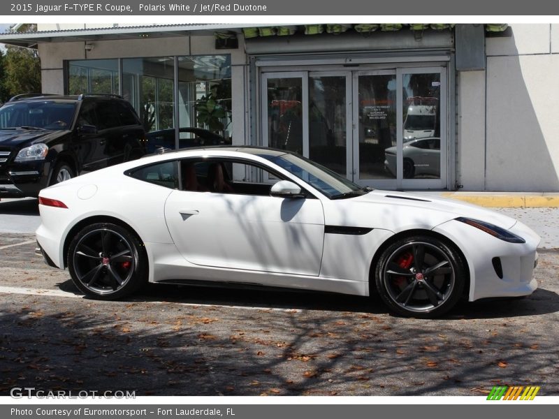 Polaris White / Jet/Red Duotone 2015 Jaguar F-TYPE R Coupe