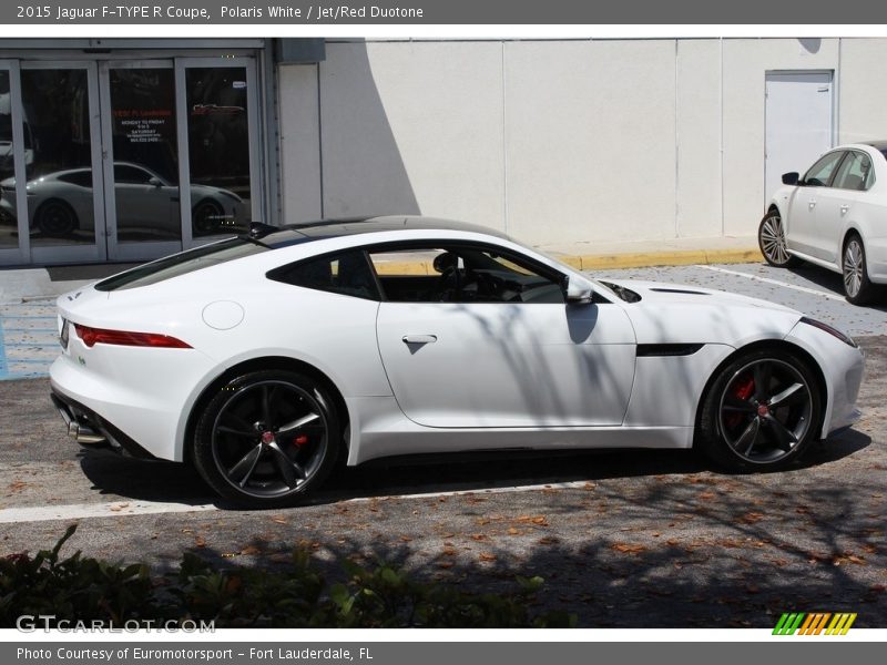 Polaris White / Jet/Red Duotone 2015 Jaguar F-TYPE R Coupe
