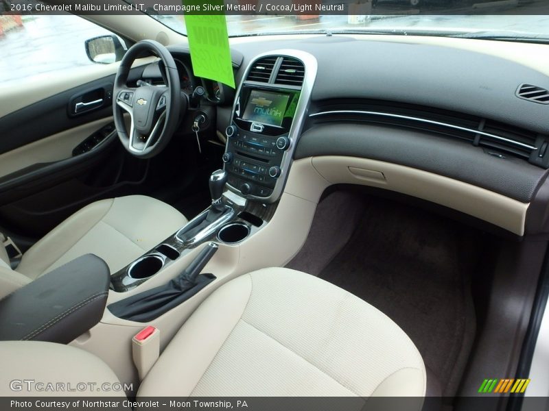 Champagne Silver Metallic / Cocoa/Light Neutral 2016 Chevrolet Malibu Limited LT