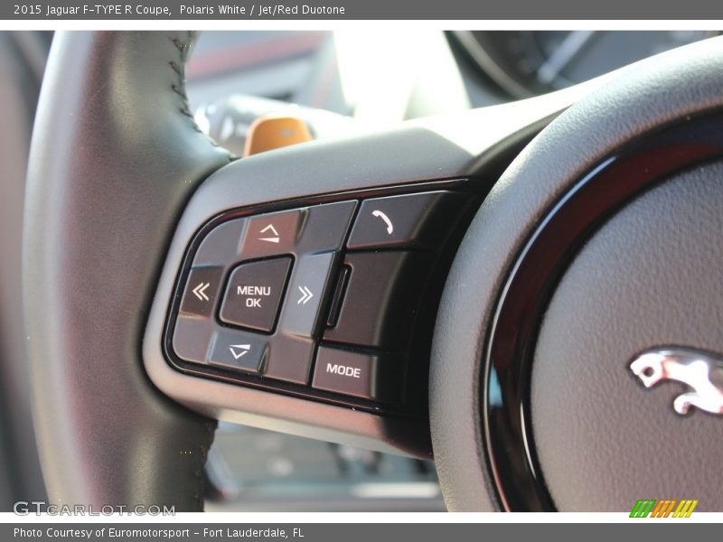Polaris White / Jet/Red Duotone 2015 Jaguar F-TYPE R Coupe