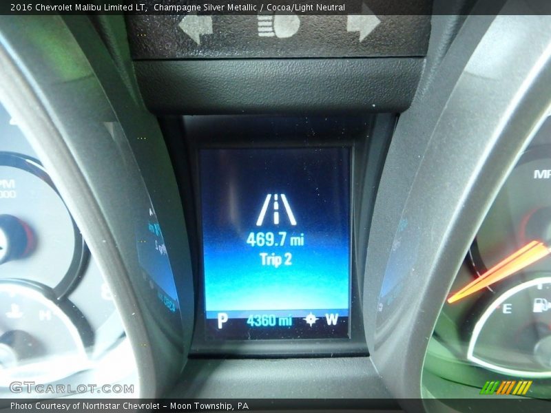 Champagne Silver Metallic / Cocoa/Light Neutral 2016 Chevrolet Malibu Limited LT