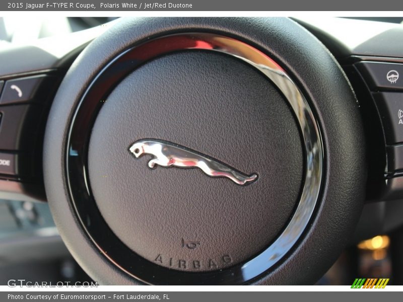 Polaris White / Jet/Red Duotone 2015 Jaguar F-TYPE R Coupe