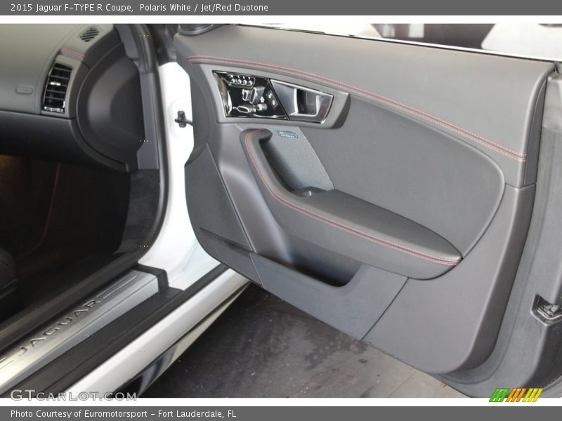 Polaris White / Jet/Red Duotone 2015 Jaguar F-TYPE R Coupe