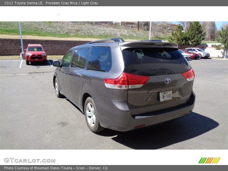 Predawn Gray Mica / Light Gray 2012 Toyota Sienna LE