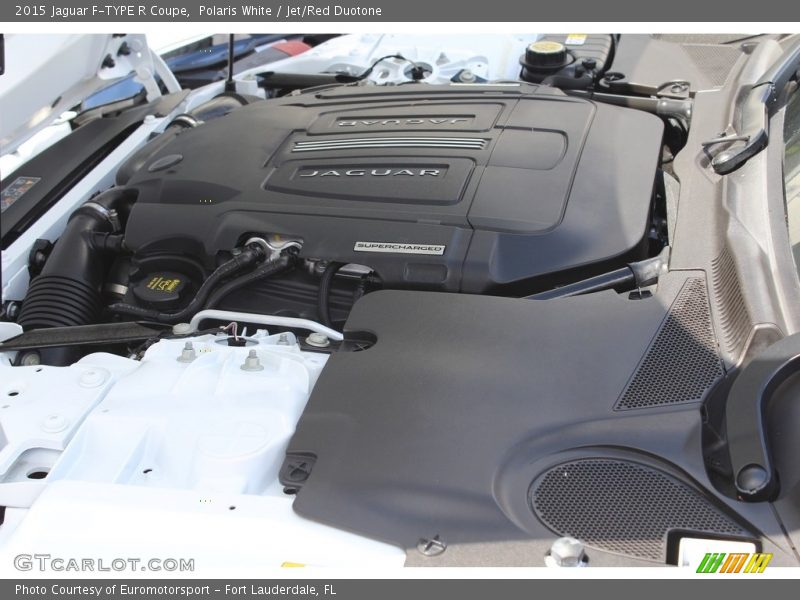 Polaris White / Jet/Red Duotone 2015 Jaguar F-TYPE R Coupe