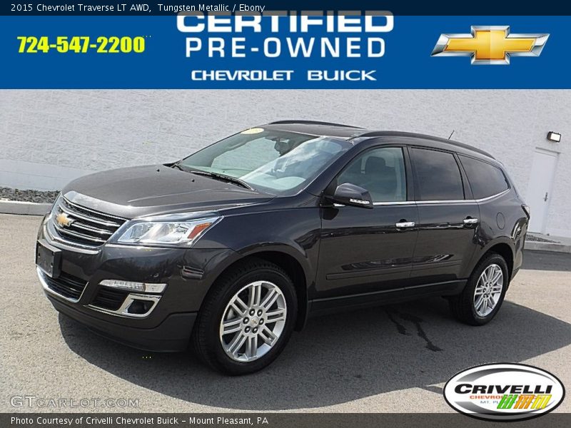 Tungsten Metallic / Ebony 2015 Chevrolet Traverse LT AWD