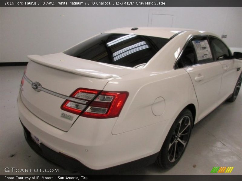 White Platinum / SHO Charcoal Black/Mayan Gray Miko Suede 2016 Ford Taurus SHO AWD