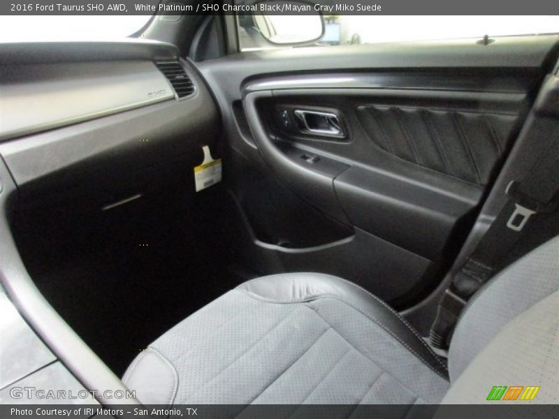 White Platinum / SHO Charcoal Black/Mayan Gray Miko Suede 2016 Ford Taurus SHO AWD