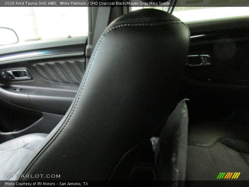 White Platinum / SHO Charcoal Black/Mayan Gray Miko Suede 2016 Ford Taurus SHO AWD