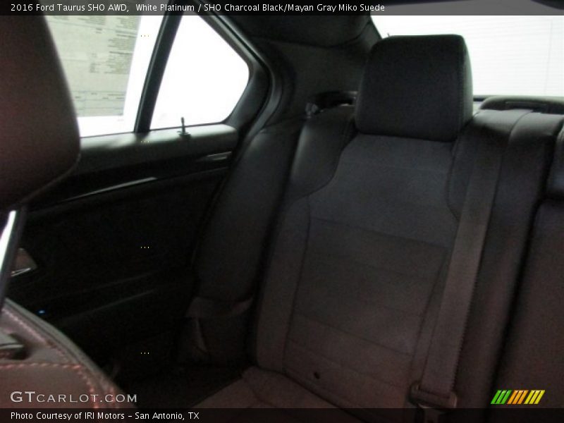 White Platinum / SHO Charcoal Black/Mayan Gray Miko Suede 2016 Ford Taurus SHO AWD