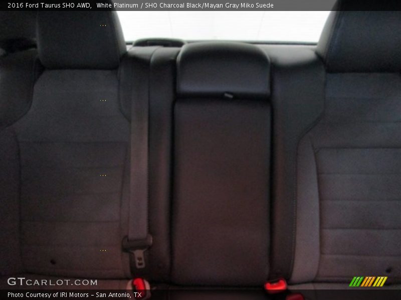 White Platinum / SHO Charcoal Black/Mayan Gray Miko Suede 2016 Ford Taurus SHO AWD