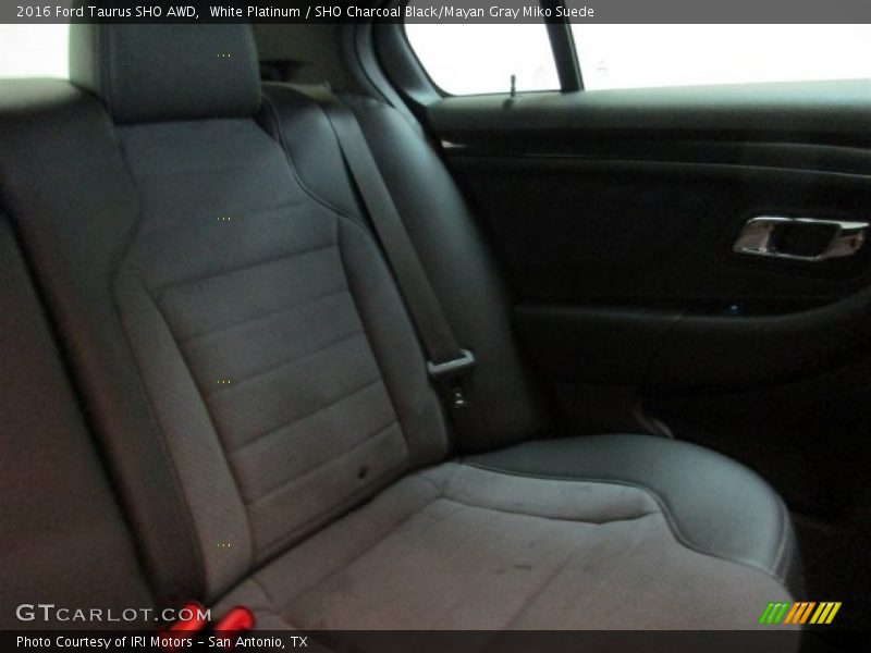 White Platinum / SHO Charcoal Black/Mayan Gray Miko Suede 2016 Ford Taurus SHO AWD