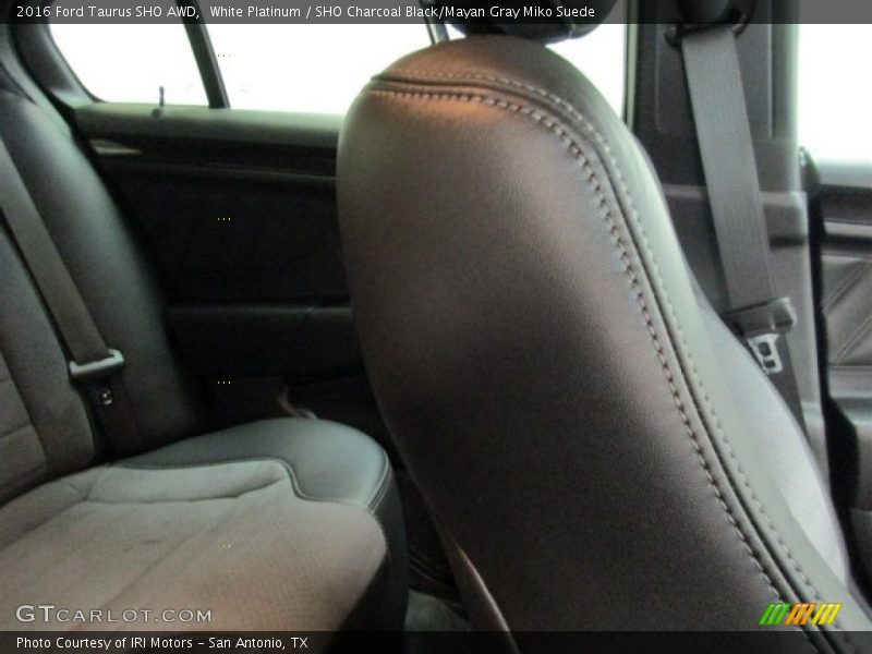White Platinum / SHO Charcoal Black/Mayan Gray Miko Suede 2016 Ford Taurus SHO AWD