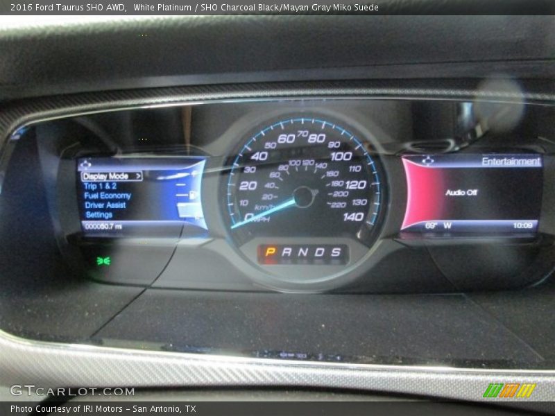 White Platinum / SHO Charcoal Black/Mayan Gray Miko Suede 2016 Ford Taurus SHO AWD