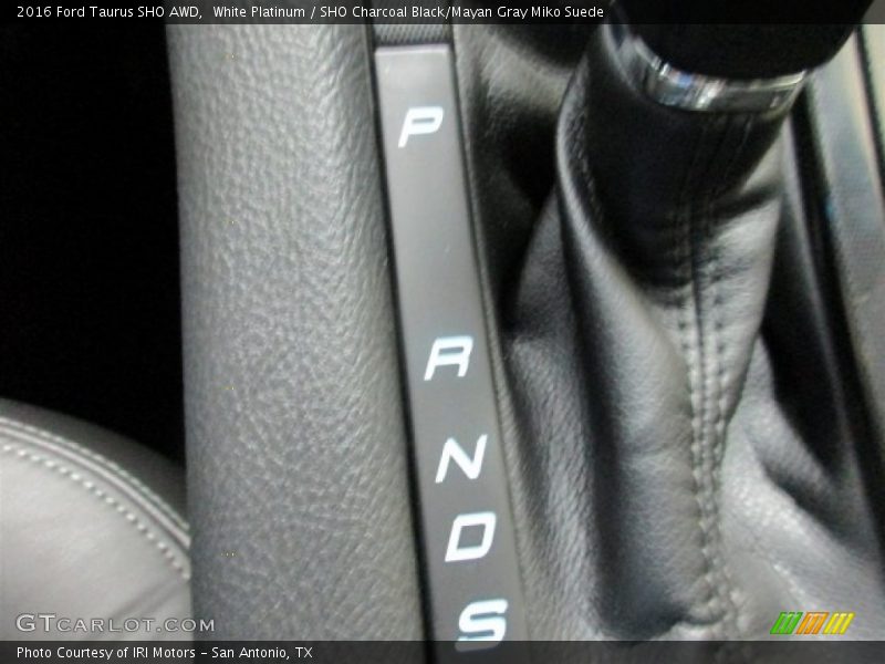 White Platinum / SHO Charcoal Black/Mayan Gray Miko Suede 2016 Ford Taurus SHO AWD