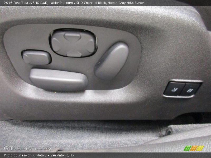 White Platinum / SHO Charcoal Black/Mayan Gray Miko Suede 2016 Ford Taurus SHO AWD