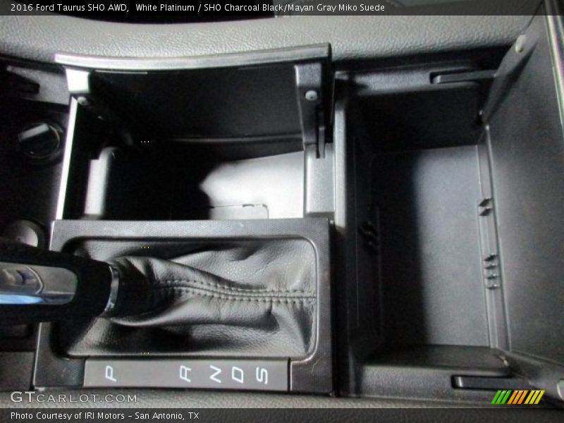 White Platinum / SHO Charcoal Black/Mayan Gray Miko Suede 2016 Ford Taurus SHO AWD